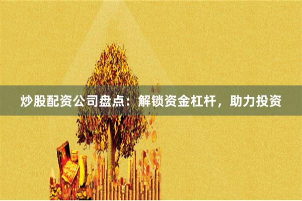 炒股配資公司盤點(diǎn):解鎖資金杠桿,助力投資